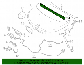 Rear hood seal BMW i3 14-20