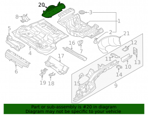 Protection of the bottom of the trunk VW Passat b8 16-19 USA holes
