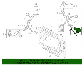 Air pipe left VW Tiguan 09-17 for intercooler