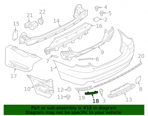 Reflector rear left BMW 5 F10 14-16