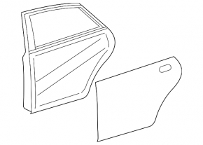 Door bare rear right Lexus ES300h ES350 13-18