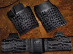 Set of floor mats for the Jeep Grand Cherokee WK2 16-22 rubber black