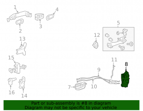 Front right door lock for Toyota Avalon 13-18