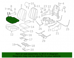 Rear row of seats, right, 2nd row, Toyota Sienna 11-20, gray velour, for 7 seats