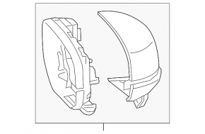 Left mirror housing for Honda Accord 13-17 without cover, for camera