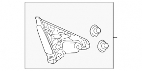 Mirror cover inner left Honda Accord 18-22 under speaker, rusty mesh