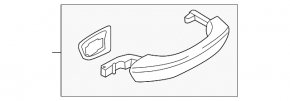 Door handle outer front right VW Touareg 11-16
