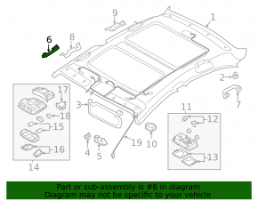 Front right ceiling handle Hyundai Sonata 11-14 beige