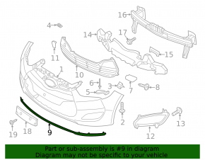 Front Bumper Lip Hyundai Veloster 12-13