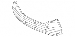 Lower grille of the front bumper Hyundai Veloster 12-17 under fog lights