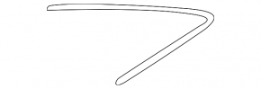 Lower rear right window molding for the Audi A4 B8 08-16 sedan, chrome