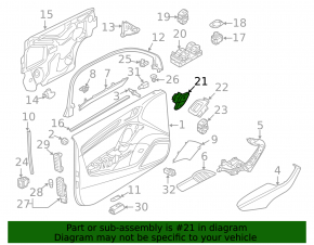 Front right door lock button for Audi A3 8V 17-20