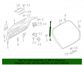 Left trunk lid shock absorber Audi A3 8V 15-19
