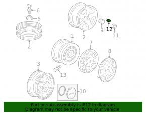 Wheel nut d19 M12x1.5 Acura MDX 14-20