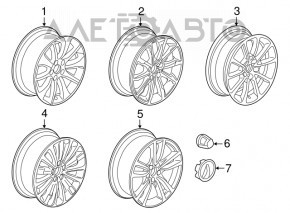 Wheel nut d19 M12x1.5 Acura MDX 14-20