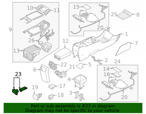Cigarette lighter for the center console of the Kia Niro 19-22 EV