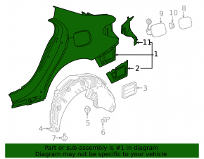 Right rear wing for Mercedes A-class V177 19-22