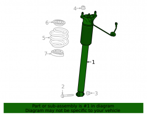 Rear left shock absorber Mercedes H247 GLA 20-26 with support