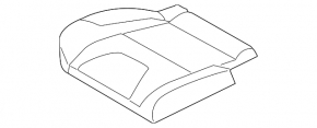 Rear seat cushion, 2nd row, right, Ford C-max MK2 13-18, gray leather, needs cleaning, wrinkled