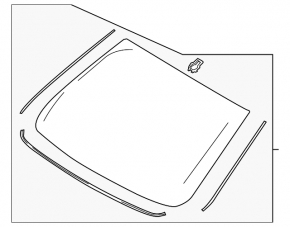 Lincoln MKZ 17-20 windshield for camera and rain sensor