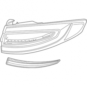 Outer wing light right Ford Fusion mk5 17-20