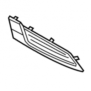Front bumper grille right Ford Fusion mk5 17-18 under fog lights mat