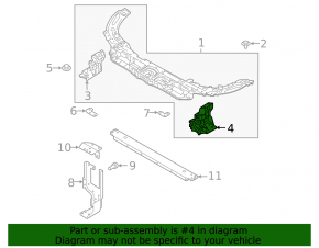 TV bracket radiator panel left Land Rover Range Rover Evoque 19-25