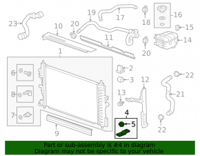 Radiator bracket lower left Chevrolet Cruze 11-15