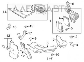 Nissan Rogue 17-20 air duct filter-dust collector