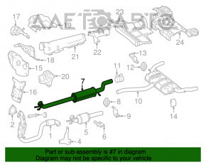 Mercedes CLA 250 14-19 mid-section exhaust manifold