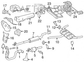 Mercedes CLA 250 14-19 mid-section exhaust manifold
