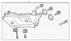 Right front headlight for Nissan Quest 13-17