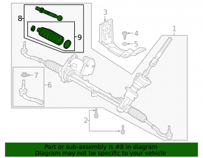 Steering rod left Volvo XC90 16-22 CTR
