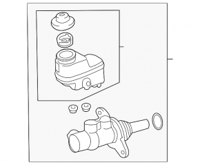 Toyota Rav4 13-18 Master Brake Cylinder with Reservoir