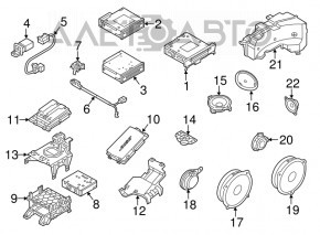 The membrane has come loose on the front left door speaker of the Audi A6 C7 12-18 Bose.