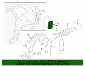 Left ventilation shield for Audi Q8 19-25