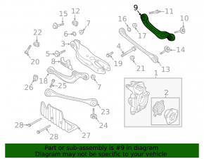 Upper rear right transverse control arm Audi A6 C8 19- rear
