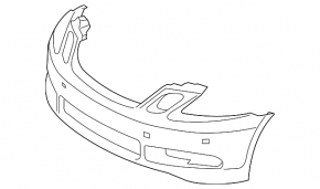 Bare front bumper Lexus GS300 GS350 GS430 GS450h 06-07 without parking sensors and headlight washers