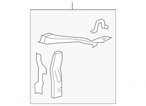 TV bracket, left eyelash, Toyota Camry v55 15-17, USA