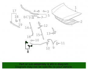 Hood lock for Toyota Avalon 05-12