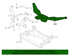 Infiniti Q50 14- AWD Front Subframe Strut Rusty
