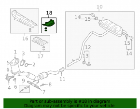 Rear muffler heat shield for Audi Q3 83A 19-25