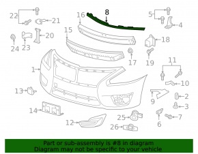 Front bumper bracket upper metal Nissan Altima 13-15 prerest