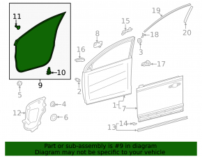 Toyota RAV4 Prime 21-24 Front Right Door Seal