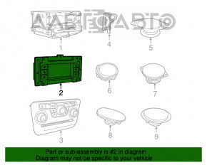 Monitor, display Chrysler 300 11-13 prerest small, without navigation