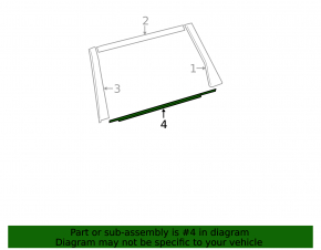 Door-glass molding, center rear left, Toyota Sienna 11-20