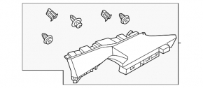 Upper left rear pillar trim for Nissan Ariya 23-25, gray