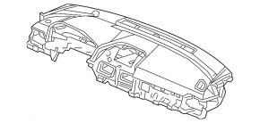 Torpedo front panel with AIRBAG Honda Accord 18-22 black, under projection, rusty pyropatron