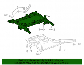 Front subframe Chevrolet Camaro 16-23 SS 6.2