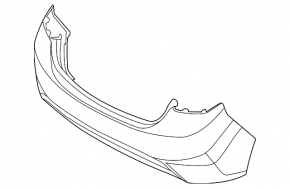 Rear bumper bare Hyundai Elantra UD 11-13 prerest